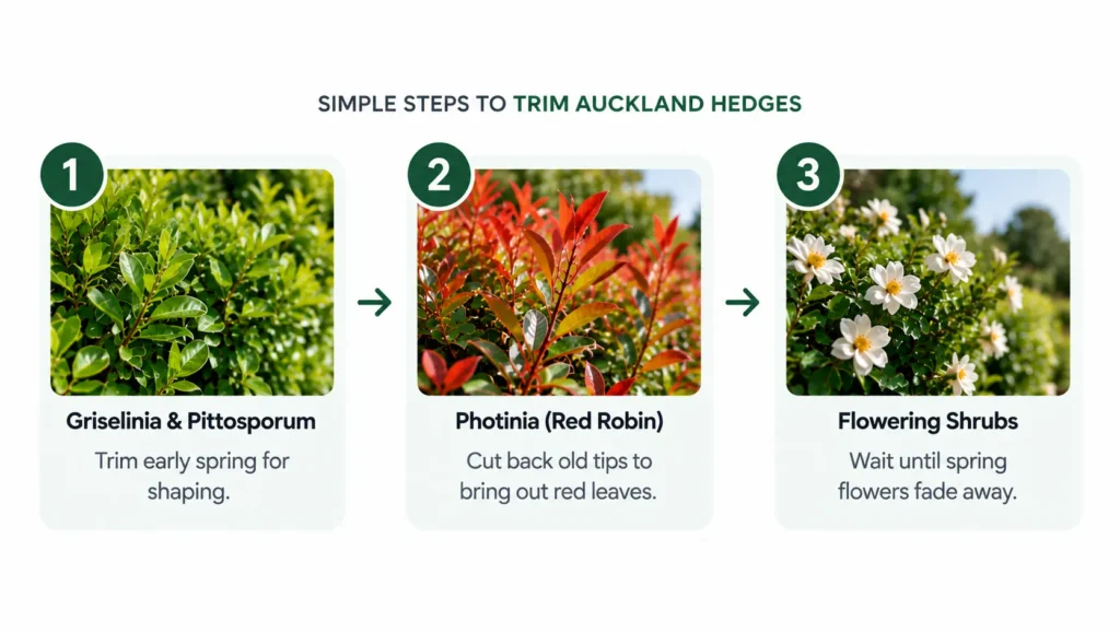 Simple steps to trim Auckland Hedges
